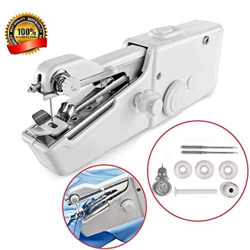 Portable Handheld Mini Sewing Machines Stitch Sew Needlework Cordless Clothes Fabrics Electric Sewing Machine For Household