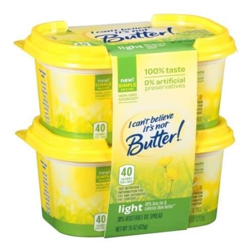I Cant Believe Its Not Butter Light Yellow Spread, 15 Ounce -- 6 per case.