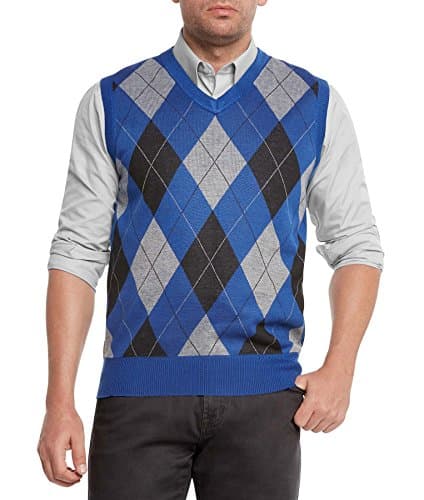True Rock Men's Argyle V-Neck Sweater Vest
