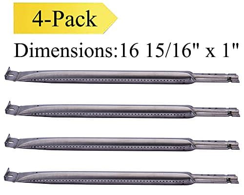 Votenli S1564A (4-pack) replacement Pipe Burner for Char Broil, Charmglow, Costco Kirkland, Grand Isle, Jenn Air, Kenmore Sears, K Mart, Member's Mark, Nexgrill, Perfect Flame By Lowes