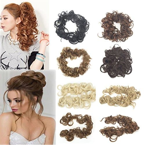 Wrap Around Long 32" Bendable Hair Piece Updo Twirl Messy Bun Beehive Extension Hair Piece Bun Scrunchie