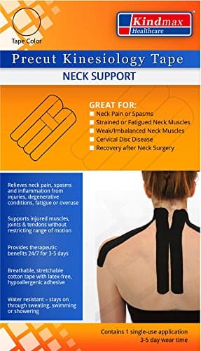 5 Pack - Kindmax Kinesiology Tape Neck Support (Beige) - K Tape for Neck Pain