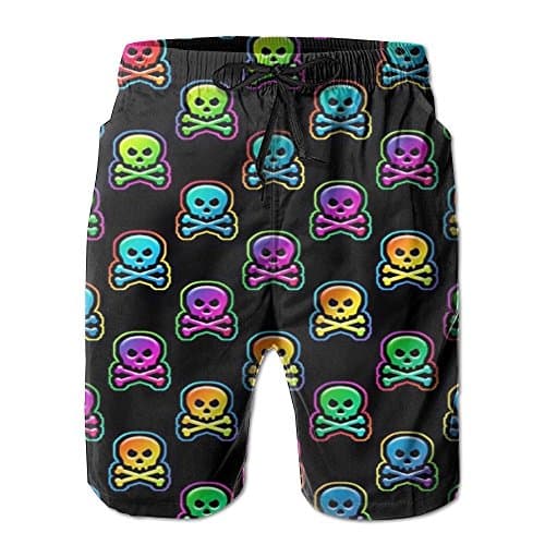 Sugar Skull Jogging Men Summer Surfing Quick-Drying Swim Trunks Shorts Beach Pants With Pocket