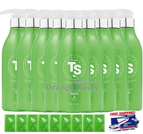 Premium TS Shampoo 9 Pack ( Shampoo 500ml(16.9oz) x 9ea + 9 Sample Pouches) Best Selling Hair Loss Prevention from South Korea