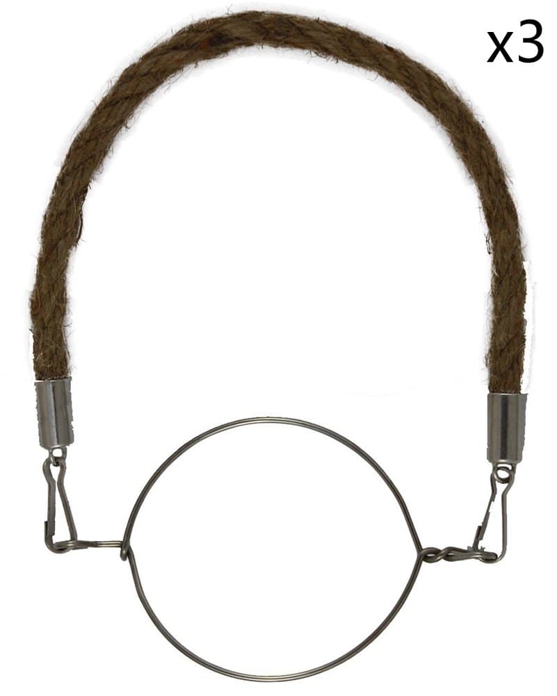 3 Pack Mason Jar Hanger, Mason String Light Hanging Handmade rope Handles (Handle-Ease) for Mason,Ball,Kerr,Golden Harvest,Kilner Canning Jars (Regular Mouth, Silver Stainless Steel)