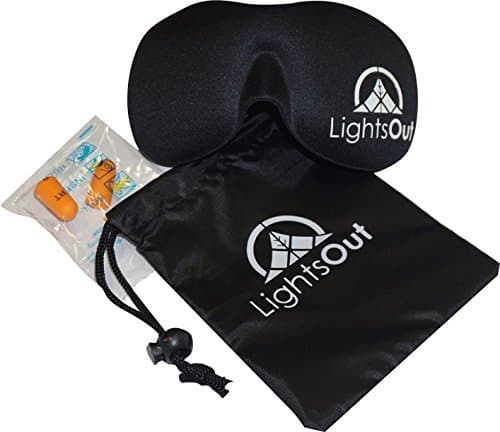 Sleeping-Mask with Ear Plugs and Carrying Pouch, Eye-Mask Fully Contoured and Padded, Helps with Sleep-Deprivation or Meditation, A True Natural Sleep-Aid by My Organic Zone