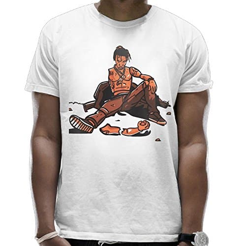 HAOXIANG Travis-Scott Men Personality customization Cool Cotton T