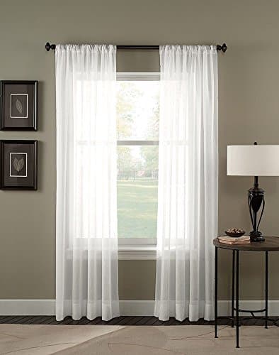 Empire Home Solid White Sheer Voile Curtain Window Panel Sale! (84" Standard)