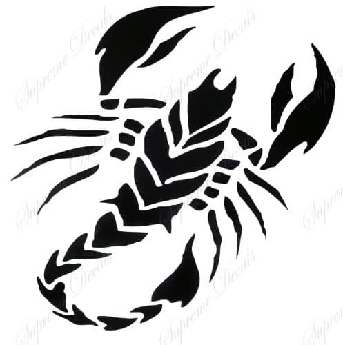 Custom PopDecals - A Black scorpion - Beautiful Tree Wall Decals for Kids Rooms Teen Girls Boys Wallpaper Murals Sticker Wall Stickers Nursery Decor Nursery Decals