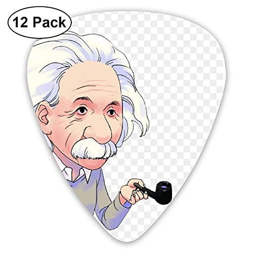 Anticso Custom Guitar Picks, Smoking Fun Cool Einstein Weird Novelty Guitar Pick,Jewelry Gift For Guitar Lover,12 Pack