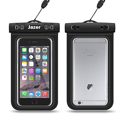 Universal Waterproof Case, Jazer Waterproof Bag Pouch for iPhone 7 Plus/7 /6s Plus/6s/6 Plus/6 / SE / 5s, Samsung Galaxy S8 / S8+ / S7 Edge, HTC LG Sony Nokia Motorola up to 6-inch - Black (Black)