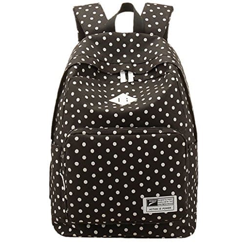 Hedwig Casual Daypack Backpack for College School Bags - Black