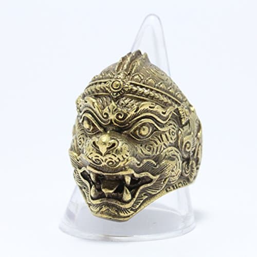 Thai amulet :A ring Hanuman Monkey deity in Ramayana story Power Lucky, (U.S.Size 10)