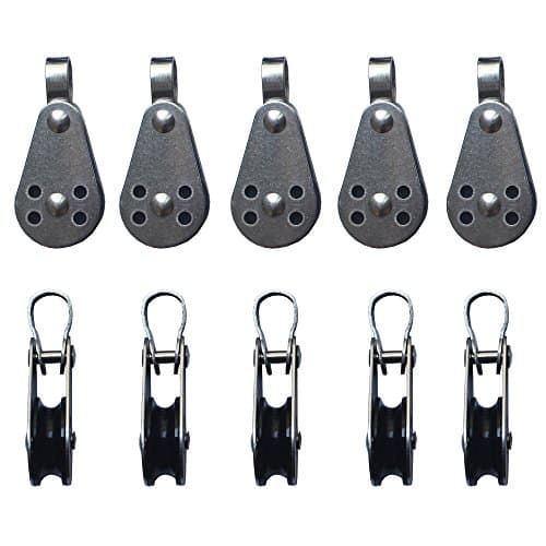 10 X 25mm Stainless Steel Pulley Block for Kayak Canoe with Fixed Pin