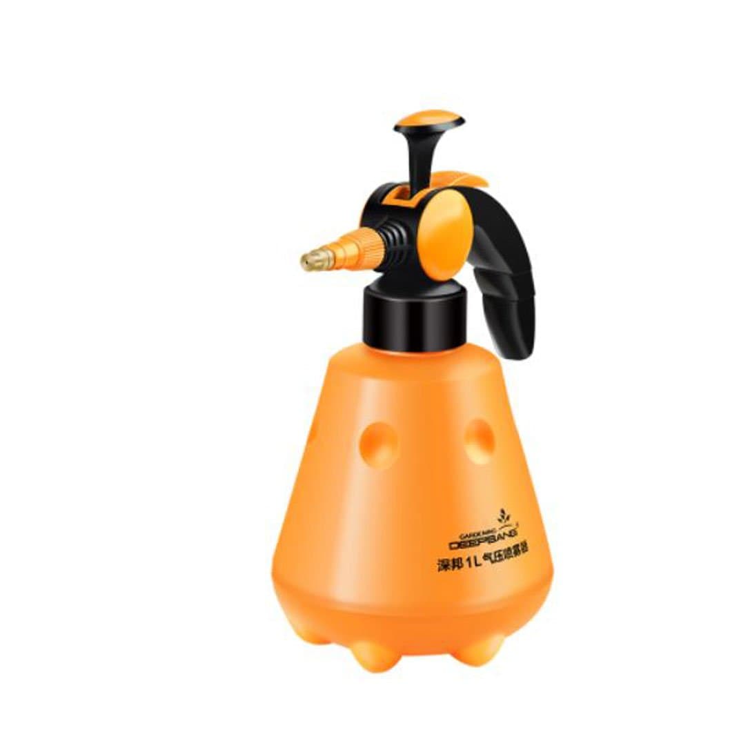 1 Liter PUMP PRESSURE WATER SPRAYERS Handheld Garden Sprayer Also Sprays Chemicals and Pesticides - Lawn Mister Bottle to Spray Weeds, Neem Oil for Plants and WASH CAR (organge) (orange)