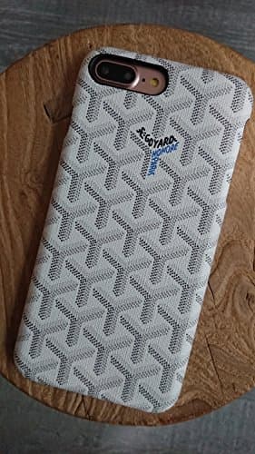 ALONSO iPhone7/8 (Fast US Deliver Guarantee Fulfilled by Amazon) Luxury Fashion Graphic Monogram Style PU Leather Case Cover for Apple iPhone 7 iPhone 8 Only (White)