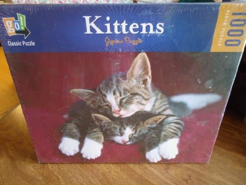 go! Classic Kittens 1000 piece Jigsaw Puzzle - 2 tabby cats sleeping