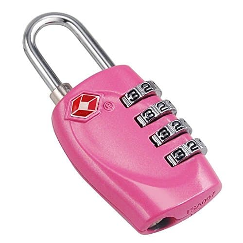 Newtion Tsa Lock Luggage Locks for Travel 4 Digit Combination TSA Approved Lock 1 Pack (pink)