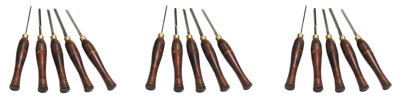 PSI Woodworking LCMINI2 Mini 5-Piece HSS Wood Lathe Chisel Turning Set (Pack of 3)
