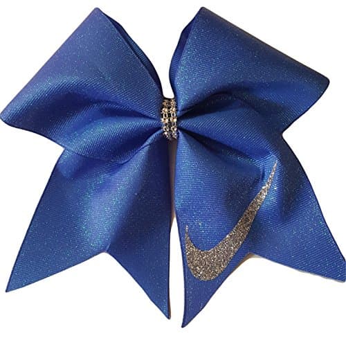 Cheer bows Nike Bue Glittery Bling Hair Bow