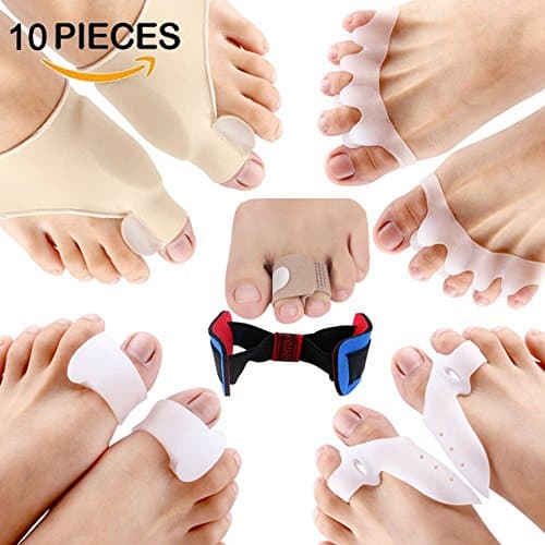 Toe Separators Toe Spacers Bunion Treatment Bunion Corrector Bunion Relief Protectors Spreaders For Bunion, Overlapping Toes&Hammer Toes toe drift-10 Pieces