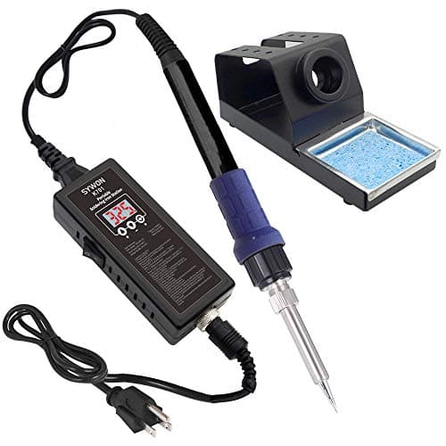 Sywon Digital Display Soldering Iron Station, 200 to 480 Adjustable Temperature, Sleep Function C/F Switch, Soldering Stand