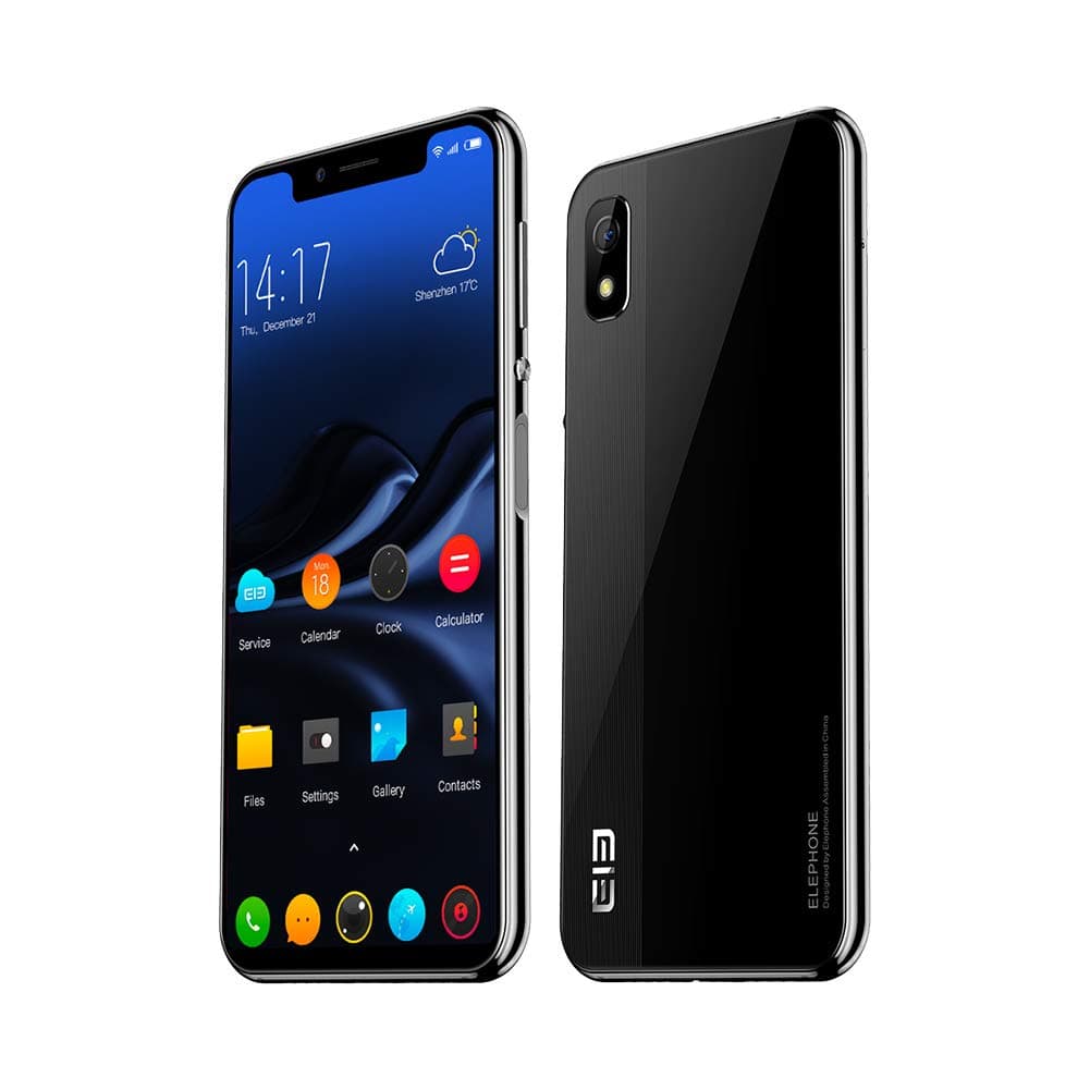 Android 8.1 Smartphone 4G Elephone A4 Quad OTG 3GB RAM + 16GB ROM 5.85" HD+ Full Large Screen 3000mAh Mobile Phone FACE ID & Fingerprint (Black)