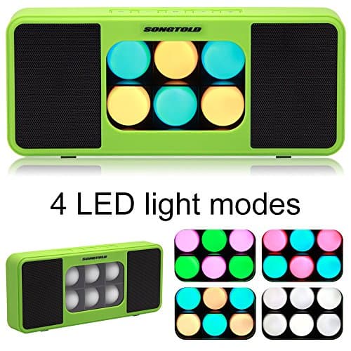 SONGTOLD® Mini Ultra-portable Pulse Wireless Bluetooth Speaker with LED Dancing Lights Handsfree Speaker Home Outdoor Party for Iphone 5/5c/5s/iphone6/iphone6 Plus, Ipad Air/mini 2 3, Samsung Galaxy S3/s4/s5, Note 2/3/4, Android Cellphone