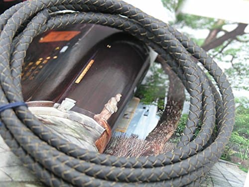 2 Yards 6.0mm Grey Color Soft Braided Bolo Real Leather Cord