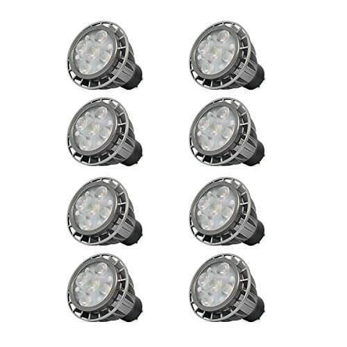 GU10 5W LED Light Bulbs, AC 86-265V, 50Watt Halogen Bulbs Equivalent, Daylight Cool White 6000K, Track Lighting, Spotlight, LED Spot Bulbs, 8-Pack