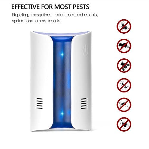ZivaTech Ultrasonic Electromagnetic Pest Repellent Control 2018, Plug in Home Indoor and Outdoor Repeller, Get Rid of Mosquito, Ant, Flea, Rats, Roaches, Cockroaches, Fruit Fly, Rodent, Insect