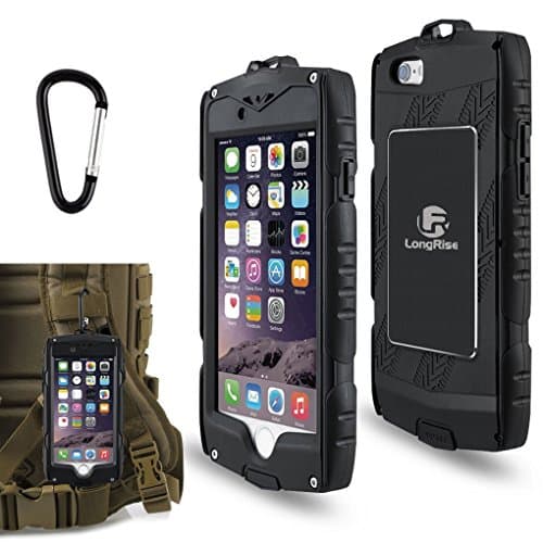 iPhone 6s Plus Sport Protective Case: LongRise Heavy Duty iPhone 6s Plus Running Sport Case with Touch ID and Hook (Black)