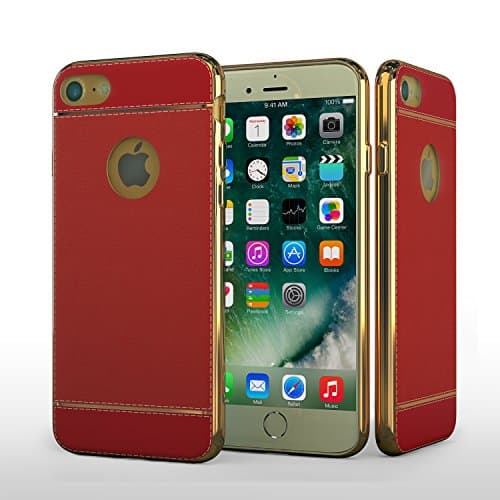 Red iPhone7 Waterproof iPhone Case- Minimalist, Slim Fit, Shock- Absorbing Smart Protection Case for Apple iPhone 7- Flexible Slide-Proof, Anti-Drop Silicone iphone 7 Cover