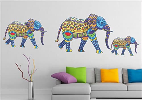 SRGindia 'Elephant' Wall Sticker (Vinyl, 50 cm x 5 cm x 5.99 cm)