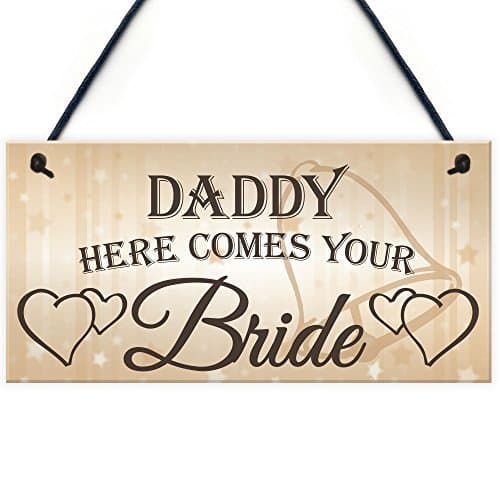 Alvis Petty Daddy Here Comes Your Bride Cute Childs Wedding Gift Page Boy Flower Girl Plaque
