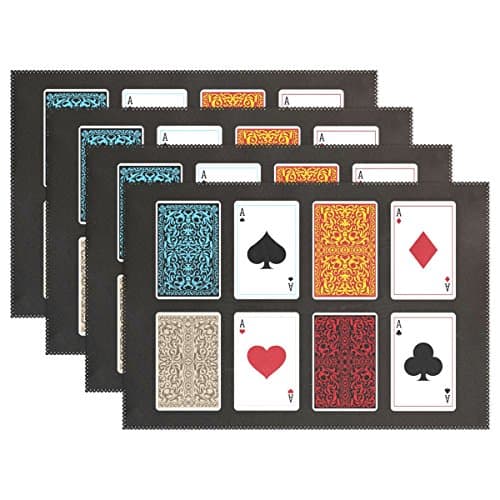 MAMACOOL Playing Cards Placemats Heat Resistant Dining Table Mats Non-slip Washable Place Mats 1 piece