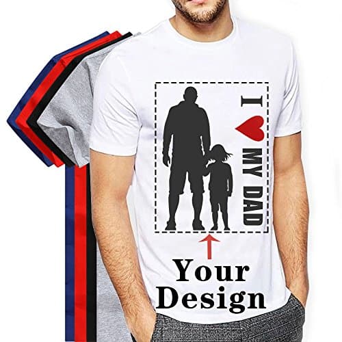 Personalized T-Shirt Class Team Activity Uniform Add Your Own Design Custom Short Sleeve T-Shirt Unisex Cotton Tee (XL, Nevy Blue)