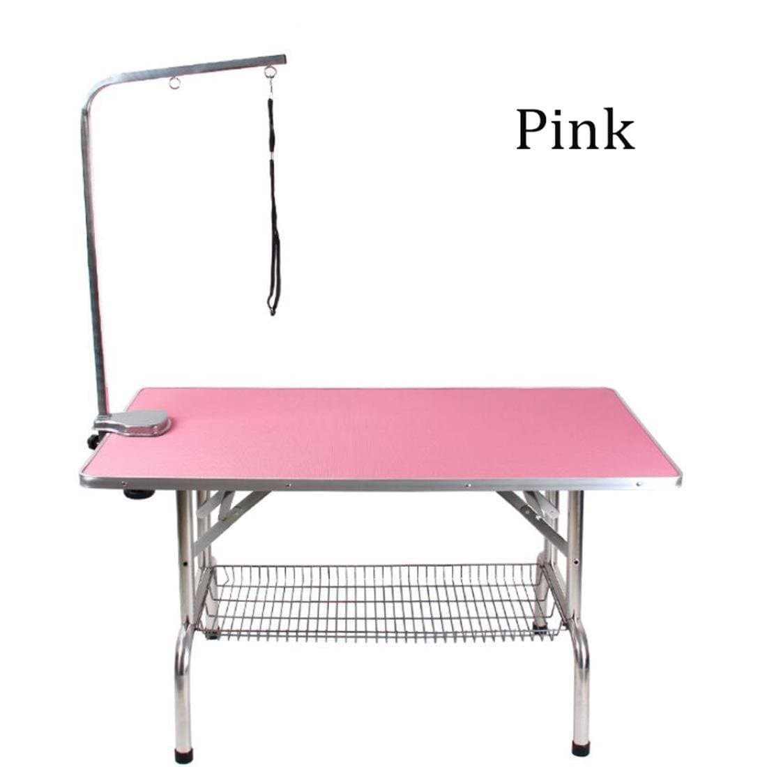 Folding Dog Pet Grooming Table Portable Adjustable With Arm Noose£¬471416031 , pink