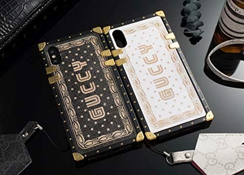 iPhone X Case, iPhone Xs Case, Brown Luxury Vintage Clear Designer Trunk TPU Case for iPhoneX/iPhoneXS