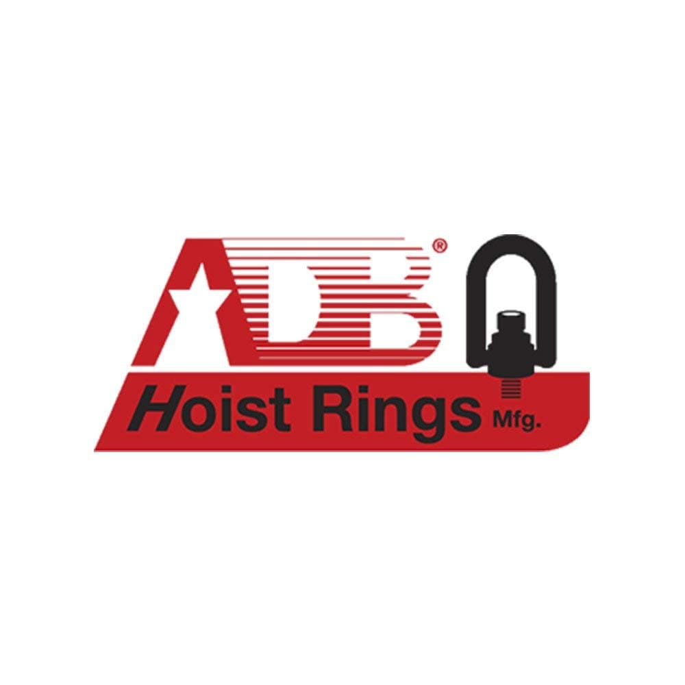 American Drill Bushing - EN33424 - Bolt-On, Hoist Ring, 1-1/2-6 Thread Size, 24, 000 lb. Working Load Limit, 180 Pivot