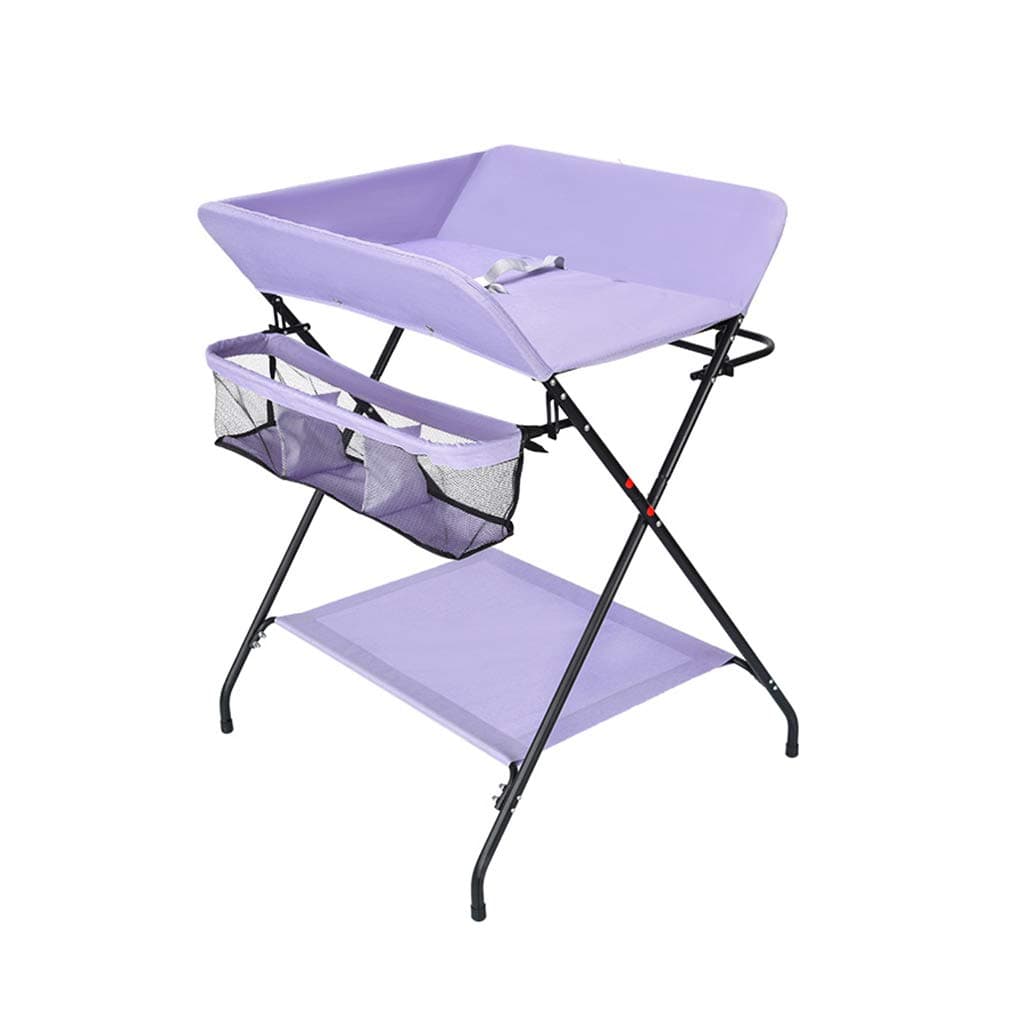 Changing Table with Large Storage Basket Changing Unit Folding Baby Toddler Infant Portable Diaper Station for 0-36 Months Baby - Nursery Dresser Organizer