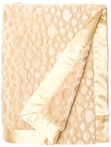My Blankee Luxe Stone Throw Blanket with Flat Satin Border, Caramel, 59" X85''