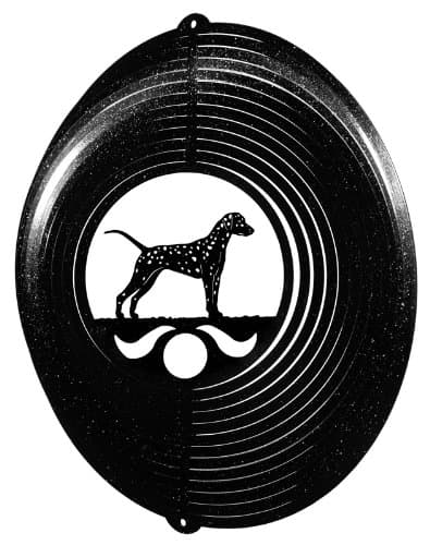 DALMATIAN Circle Swirly Metal Wind Spinner