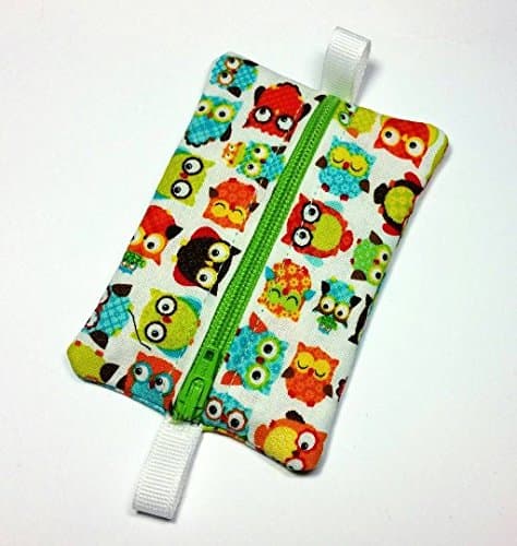 Ear Bud Pouch / Earbud Holder / Zip Pouch / Mini Zip Pouch / Jump Drive Holder ::: Tiny Owls