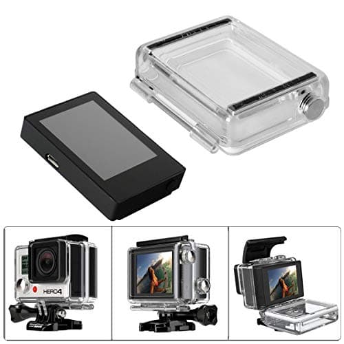Non-Touch 3in1 HD BacPac Expansion LCD Screen + Waterproof Housing Backdoor Replacement Kit External Monitor Display Viewer Compatible for GoPro Hero 4 3+ Black Silver White