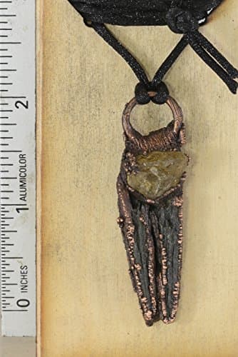 Copper Necklace - Black Kyanite - Citrine