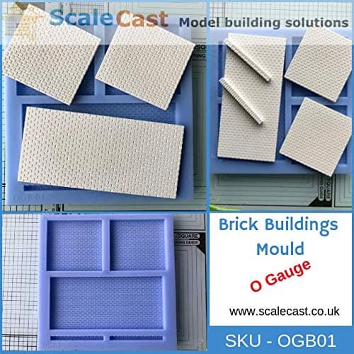 ScaleCast O Gauge Brick Building Sections Mould