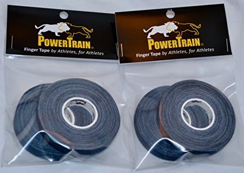 PowerTrain Finger Tape - 1cm x 10m (Black, 4 Pack)