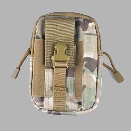 Olive Drab Green Molle Tactical Utility Sundries Phone Tool Pouch Pack Waist Outdoor Bag (Multicam Pattern Camo)