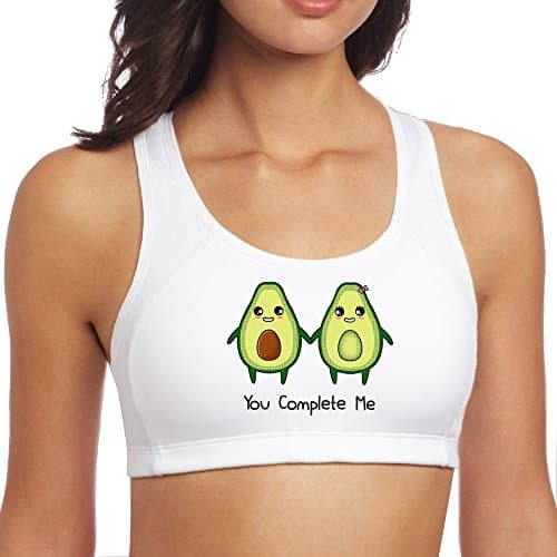 D2 Cool Avocado Love Yoga Bra White Size S